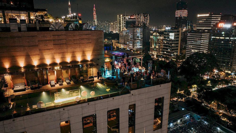 Luxurious space blends European classicism with modern flair, creating an ambiance that’s both elegant and free-spirited (Source: Social Club Rooftop Bar)